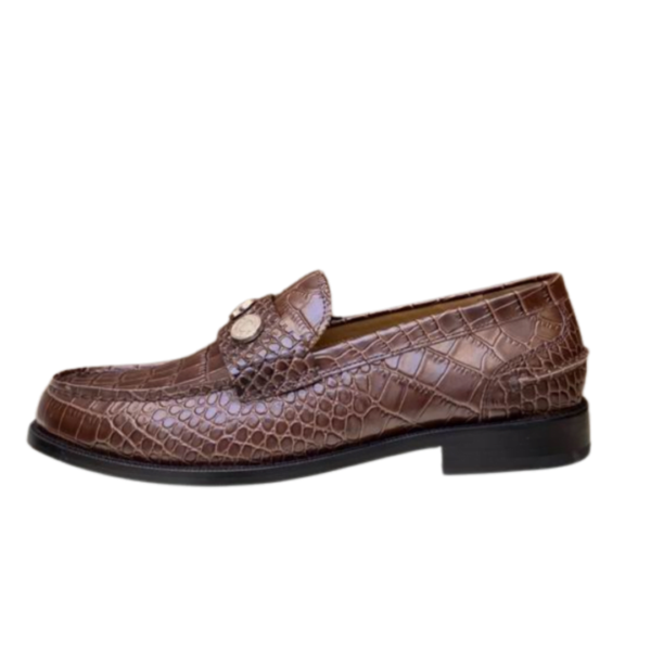 Men's Burberry Brown 'fred' Embossed Loafer Shoe