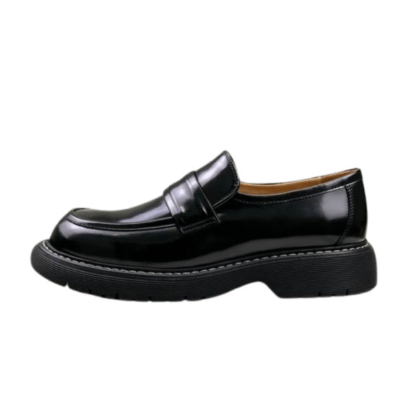 Men's Bottega Veneta Black Leather Loafer Shoe