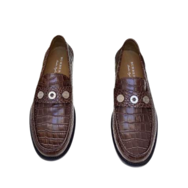 Men's Burberry Brown 'fred' Embossed Loafer Shoe - Image 2