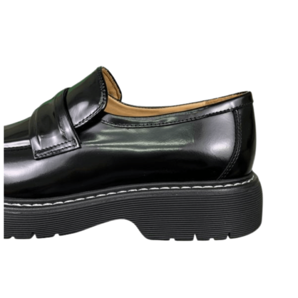 Men's Bottega Veneta Black Leather Loafer Shoe - Image 5