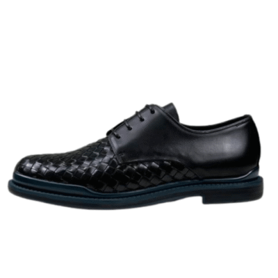 Men's Bottega Veneta Black Handmade Lace Up Shoe