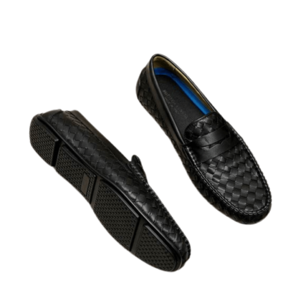 Men's Bottega Veneta Black Leather Loafer Shoe - Image 5