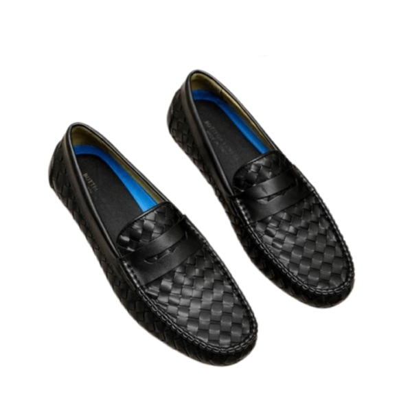 Men's Bottega Veneta Black Leather Loafer Shoe - Image 4