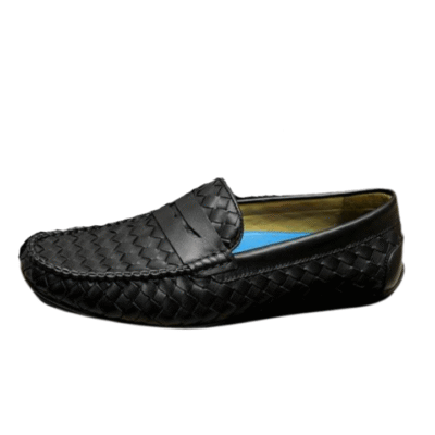 Men's Bottega Veneta Black Leather Loafer Shoe