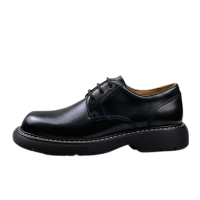 Men's Bottega Veneta Black Lug Leather Lace-up Shoe
