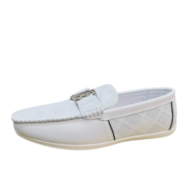 Men's Burberry White Summer Walk Moccasins Shoe