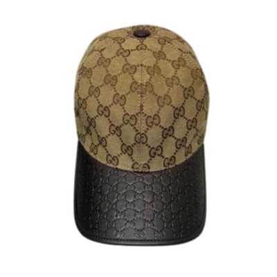 Gucci GG Monogram Leather Baseball Cap 051108