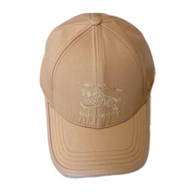 Burberry Print Logo Leather Adjustable Strap Cap 061729