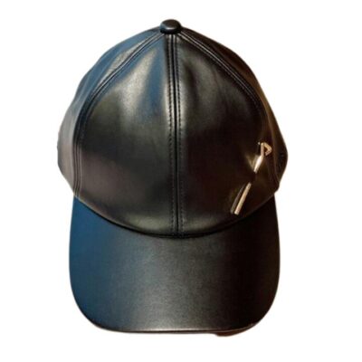Louis Vuitton Black Leather Adjustable Cap 101119