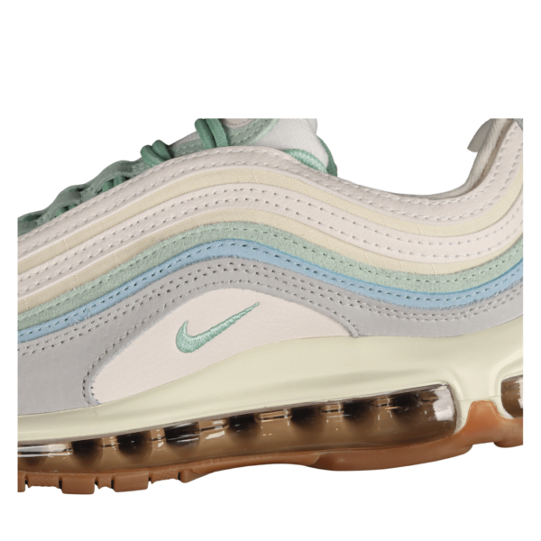 Ladies Nike Air Max 97 Enamel Green Sail Worn Blue - Image 5