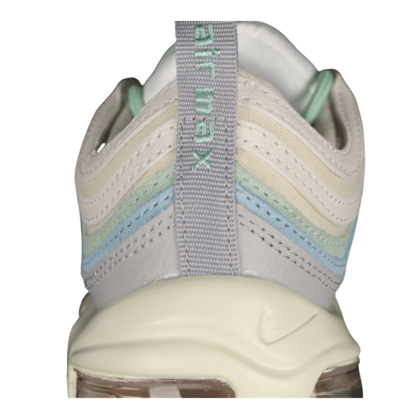 Ladies Nike Air Max 97 Enamel Green Sail Worn Blue - Image 6