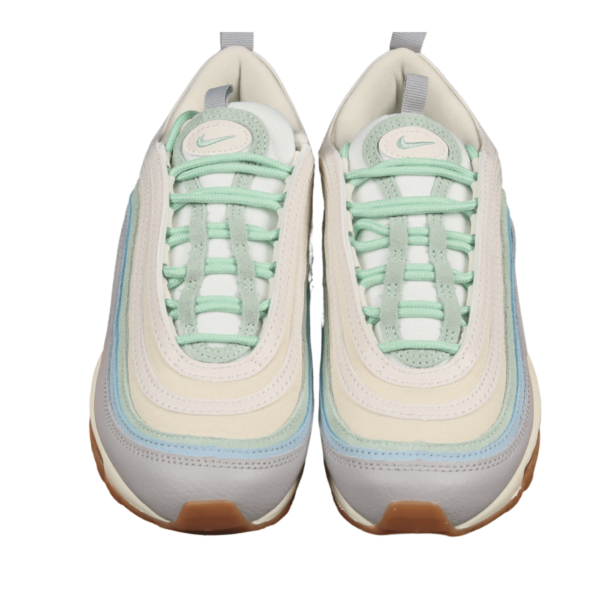 Ladies Nike Air Max 97 Enamel Green Sail Worn Blue - Image 2