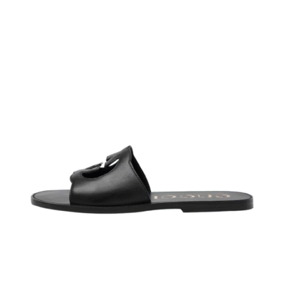 Ladies Gucci Interlocking Slide Sandals in Black