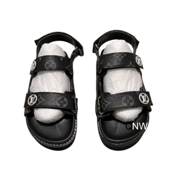 Louis Vuitton Monogram Paseo Flat Comfort Sandal In Black - Image 2