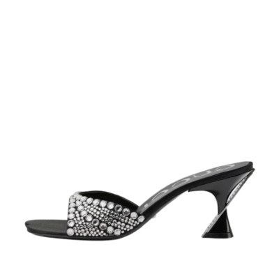 Ladies Gucci Slide Sandal With Crystals In Black