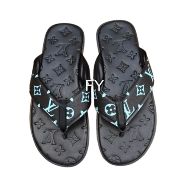 Men's Louis Vuitton Blue LV Leather Slipper nfy0408 - Image 2