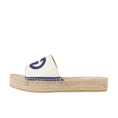 Ladies Gucci Espadrille Slide With Interlocking G