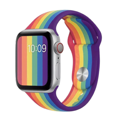 Rainbow Navy Iridescent Apple Watch Silica Gel Series GP10347