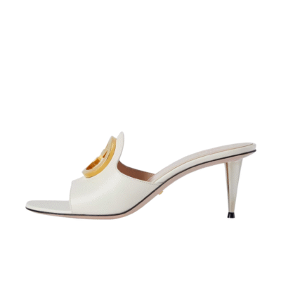 Ladies Gucci Blondie Slide Sandal In White