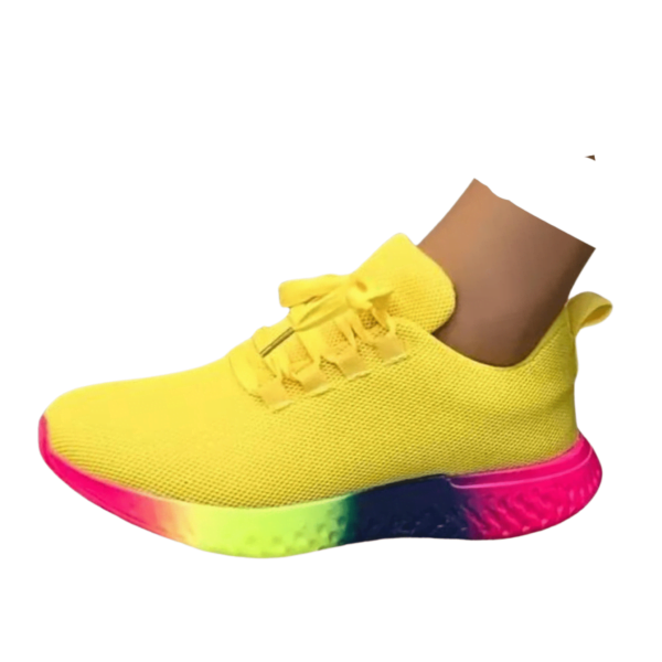 Rainbow Navy Breathable Lace-up Running Sneaker AX00163 - Image 6