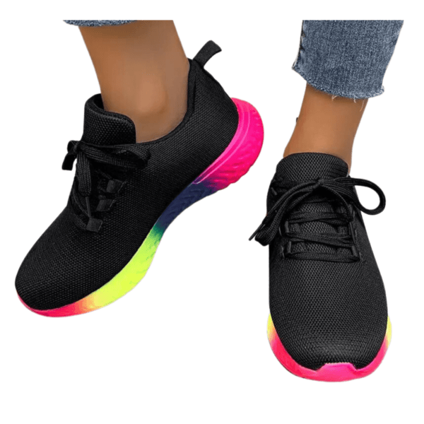 Rainbow Navy Breathable Lace-up Running Sneaker AX00163 - Image 8