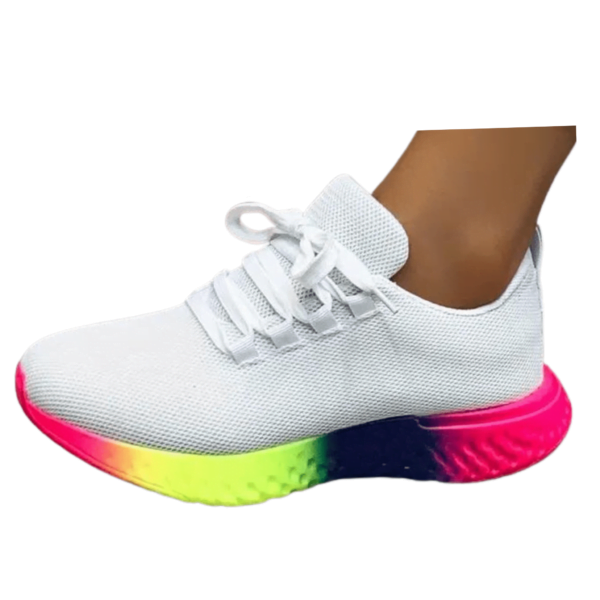 Rainbow Navy Breathable Lace-up Running Sneaker AX00163 - Image 2