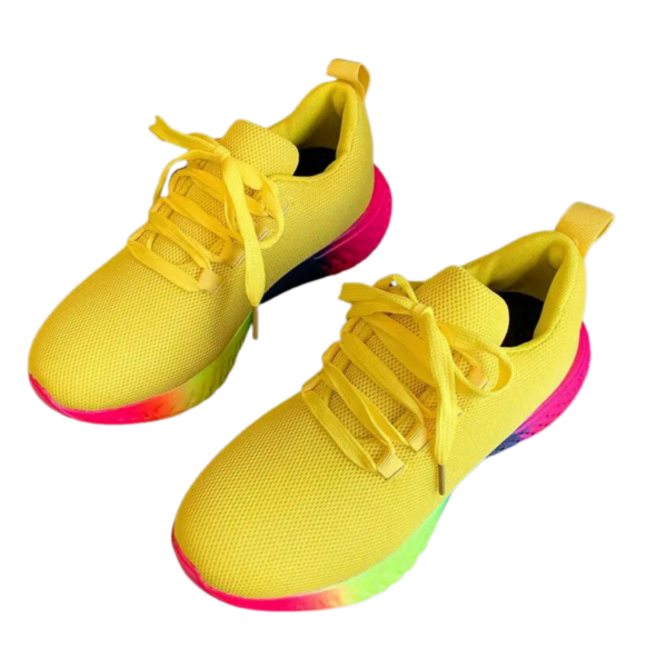 Rainbow Navy Breathable Lace-up Running Sneaker AX00163 - Image 5