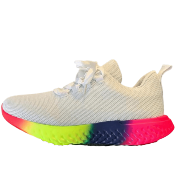 Rainbow Navy Breathable Lace-up Running Sneaker AX00163