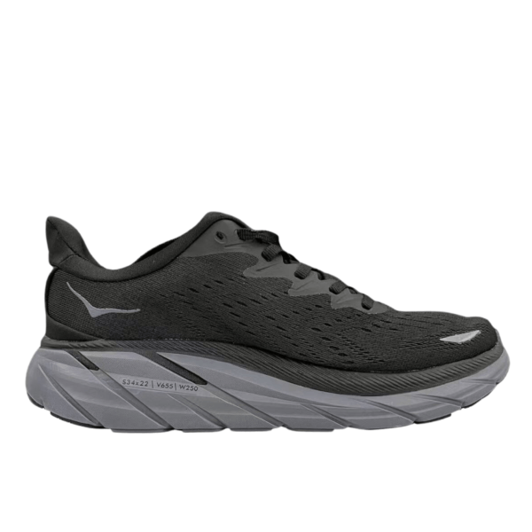 Hoka One One Clifton 8 Black Gray - Image 3