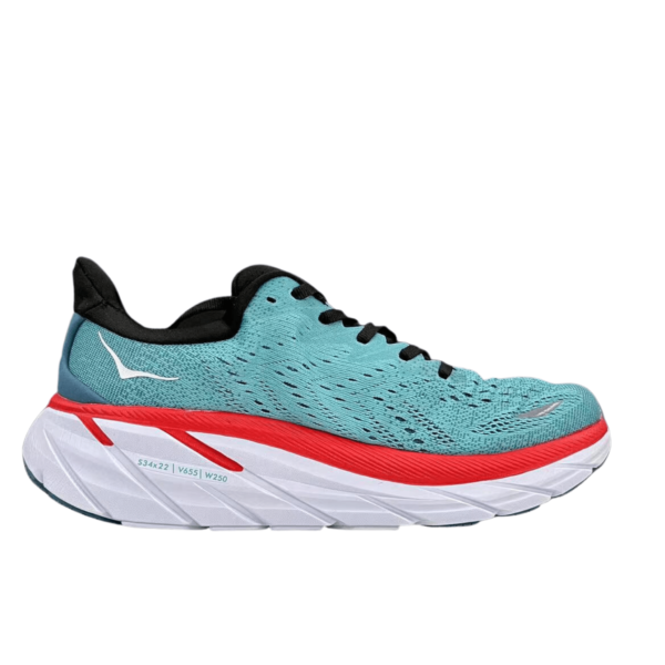 Hoka One One Clifton 8 Blue Coral Butterfly - Image 3