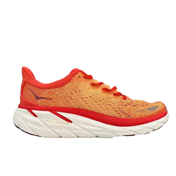 Hoka One One Clifton 8 Fiesta Blazing Orange - Image 3