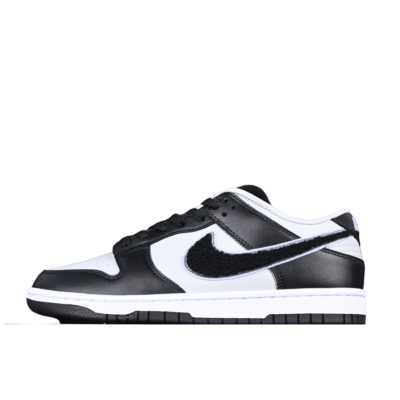 Nike Dunk Low Chenille Swoosh Black Grey DQ7683-001