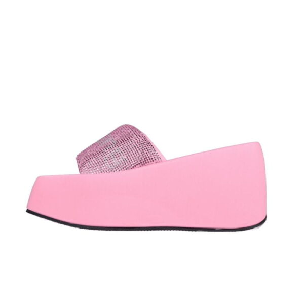 Alexander Wang Pink Taji Platform Slides X56027