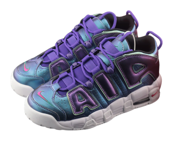 Ladies Nike Air More Uptempo GS 'Iridescent Purple' 922845 500 - Image 2