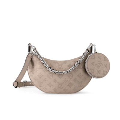 Louis Vuitton Baia PM Mahina Leather Handbag In Gray M22820