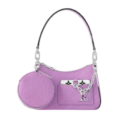 Louis Vuitton Purple Marellini Epi Leather Handbag M22653