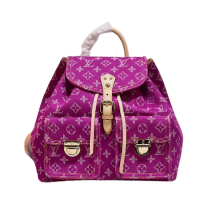 Louis Vuitton Pink Demin Backpack M44460