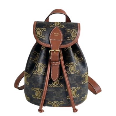 Celine Backpack Folco Mini Triomphe Tan 197662CAS.04LU