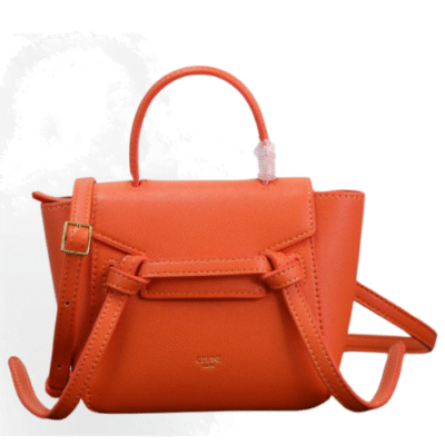 Celine Nano Belt Bag In Grained Calfskin Carnelian 41634064
