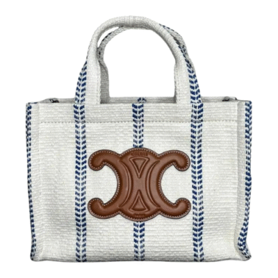 Celine Thais Cloth Handbag In White