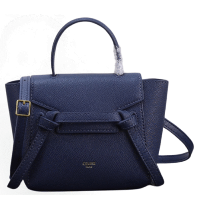 Celine Nano Belt Bag In Grained Calfskin Navy 189003ZVA.10DC