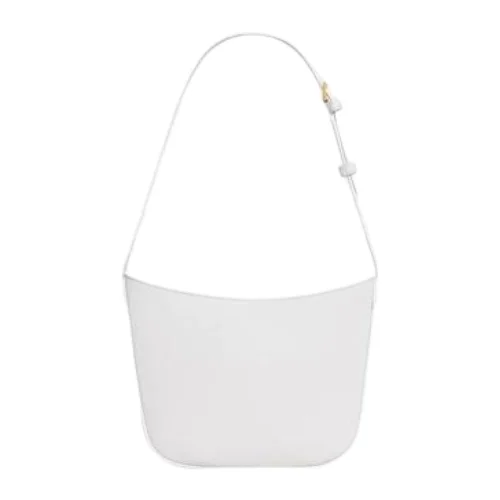 Celine Medium Croque Shiny Calfskin Handbag Arctic White - Image 2