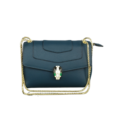 Bvlgari Green Serpenti Forever Leather Shoulder Bag