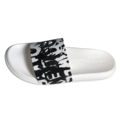 Alexander McQueen Graffiti Paint Splatter Slides N0610