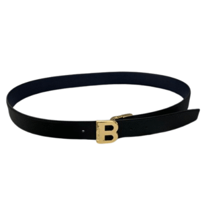 Bally B Logo Buckle Leather Belt 8L12