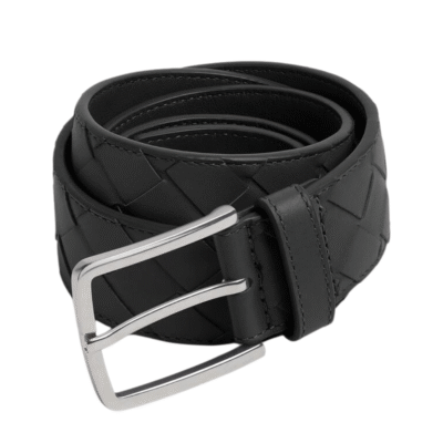 Bottega Veneta Black 34mm Intrecciato Leather Belt 609182VCPQ38803