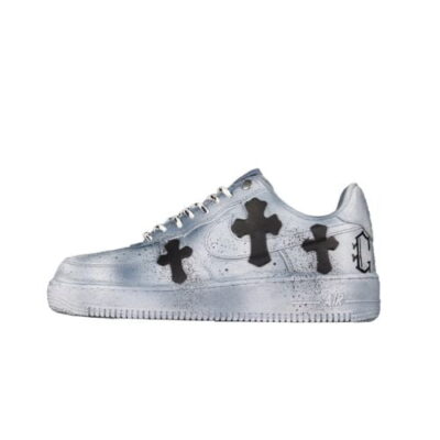 Chrome Hearts x Nike Air Force 1 Low White Black (Custom)(Unisex)