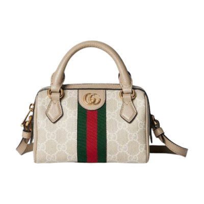Gucci Oatmeal Leather Ophidia Super Mini Bag
