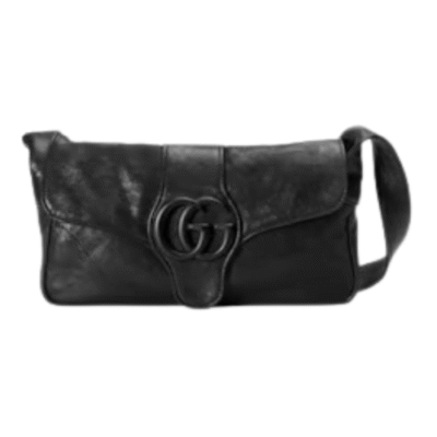 Gucci Black Aphrodite Small Leather Handbag