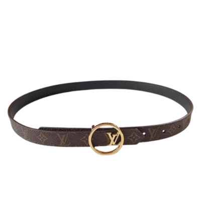 Louis Vuitton Brown LV Circle 20mm Reversible Belt M0564V